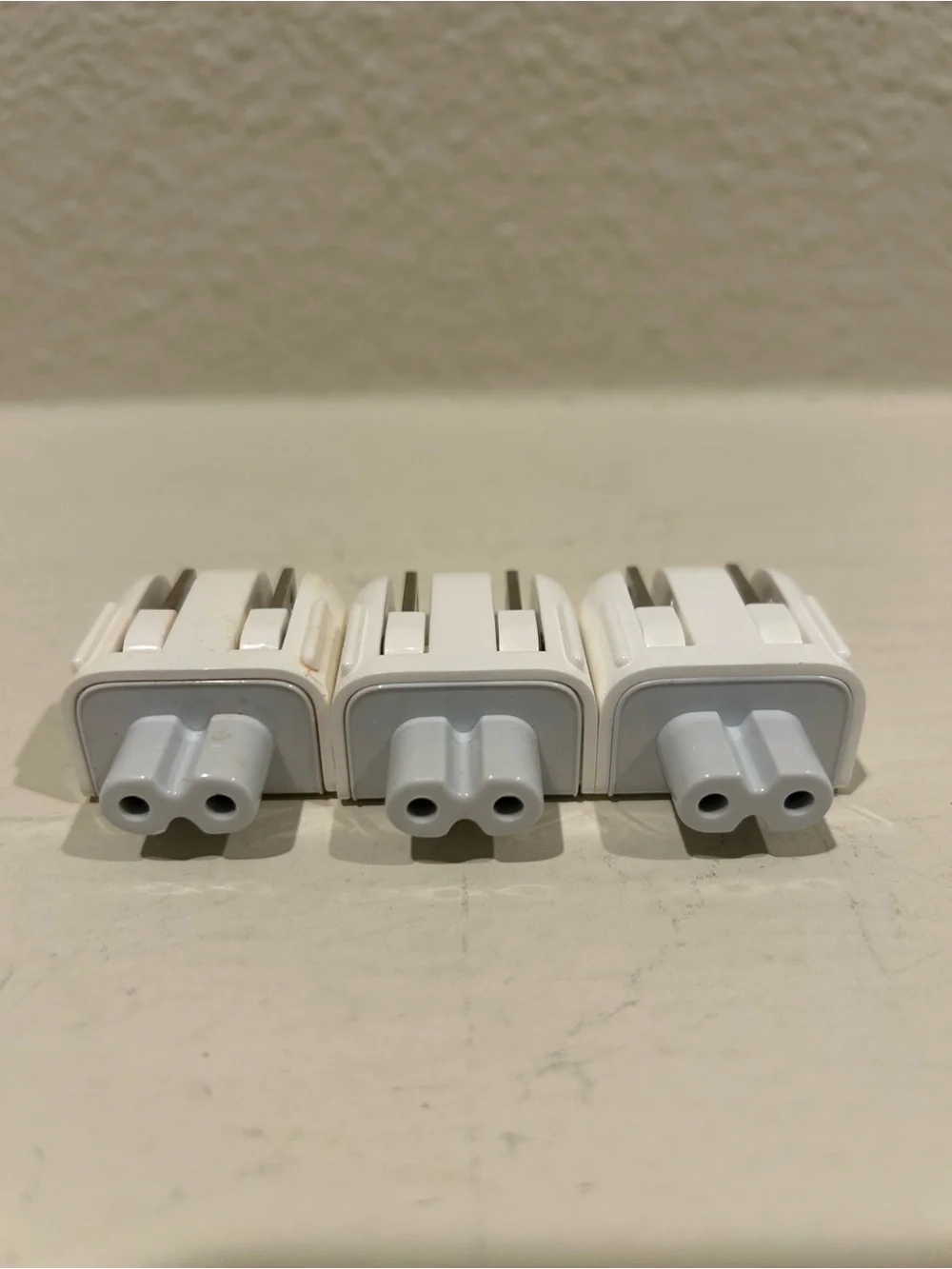 Apple duckhead wall 2 prongWhite Cell Phone Power Adapter  (Set of 3)